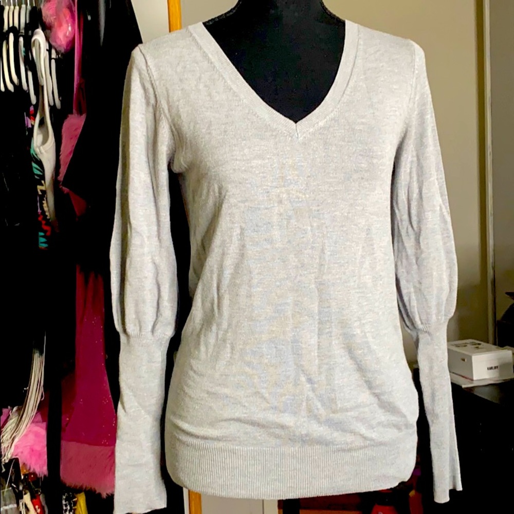 French Connection Gray V neck sweater